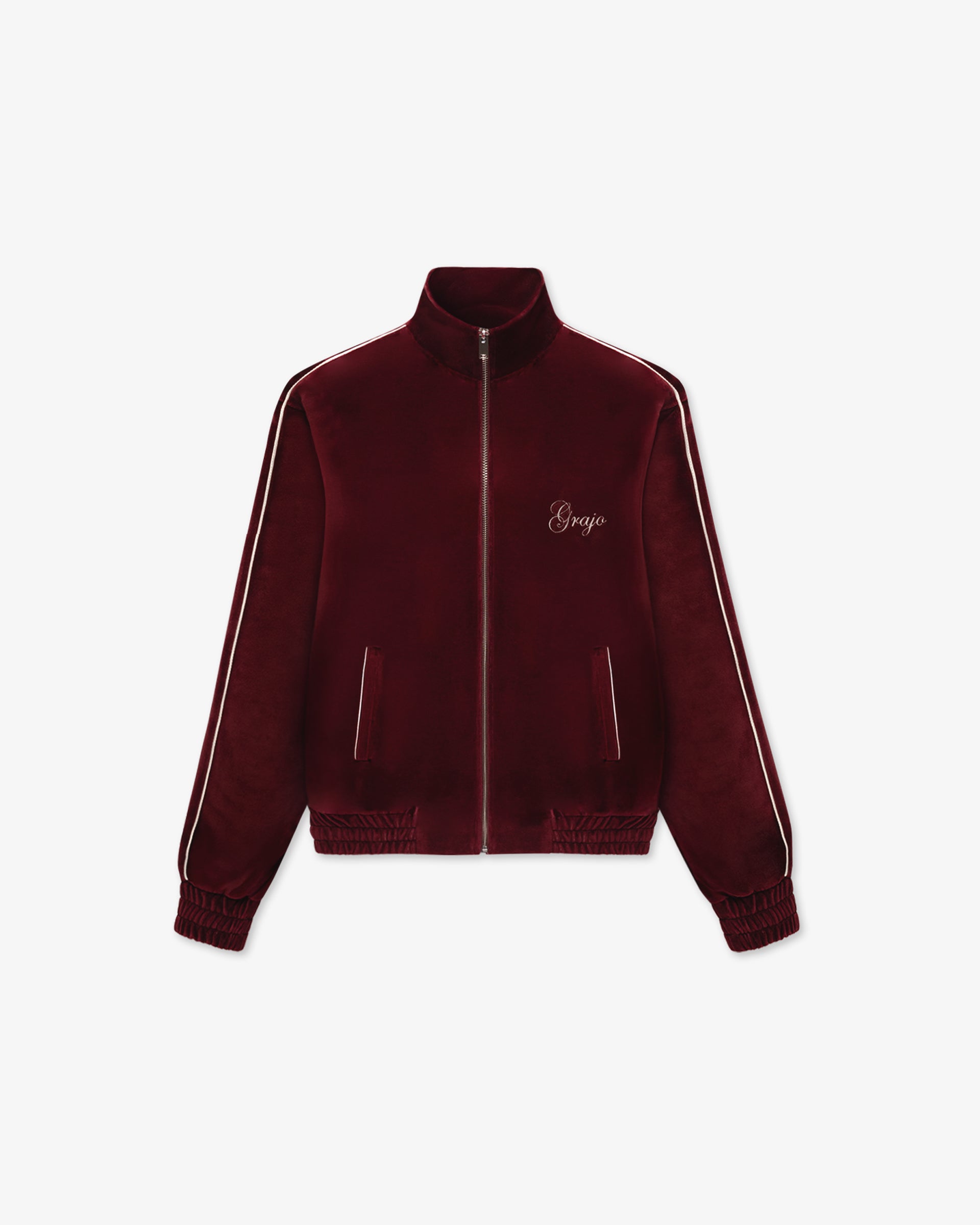 BORDEAUX VELVET TRACKJACKET