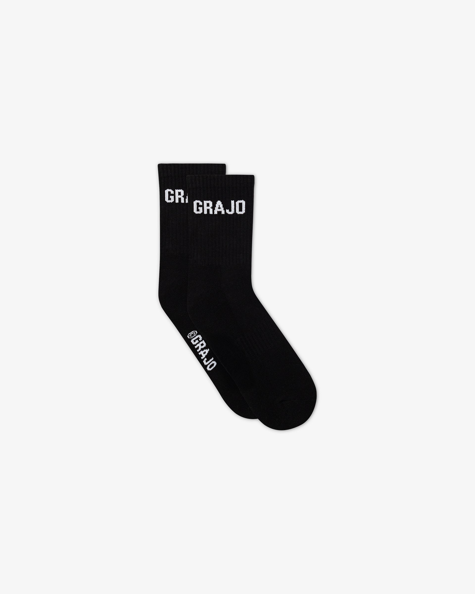 2 PAIR LOGO SOCKS BLACK