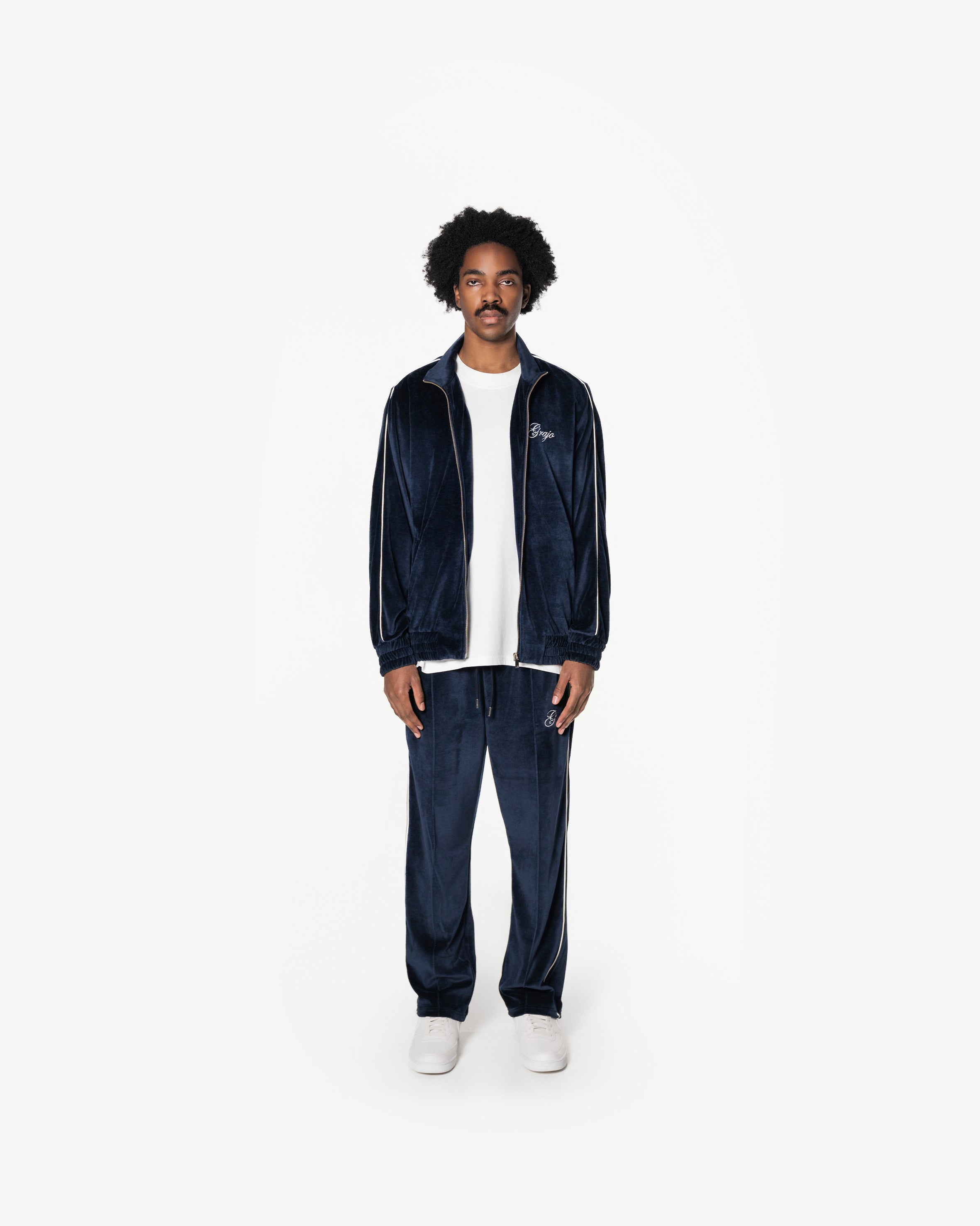 BLUE VELVET TRACKPANTS