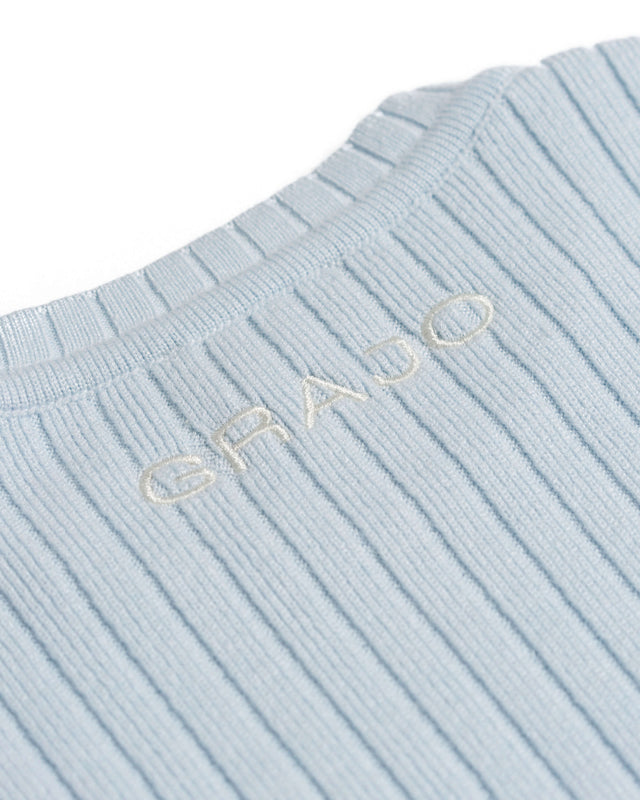 Knitted T-Shirt Light Blue