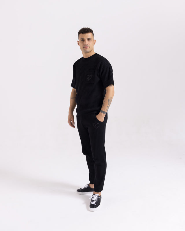 Knitted T-Shirt Black